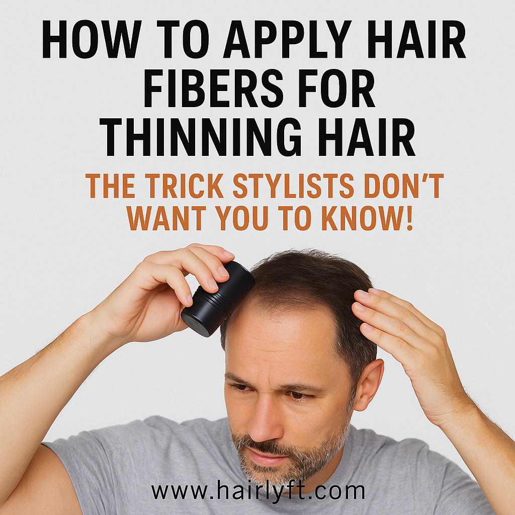 How to apply hair fibers for thinning hair