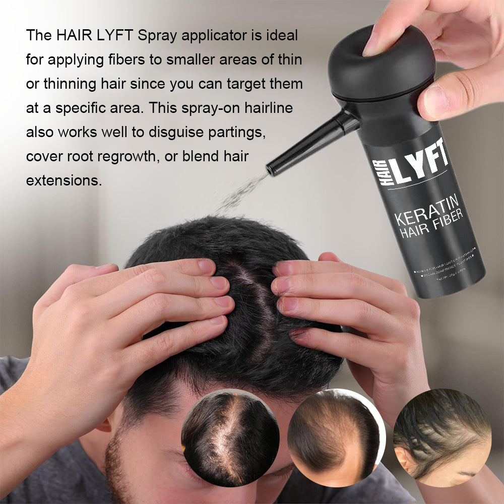 Hair Fiber Spray Applicator Best Use by Hairlyft